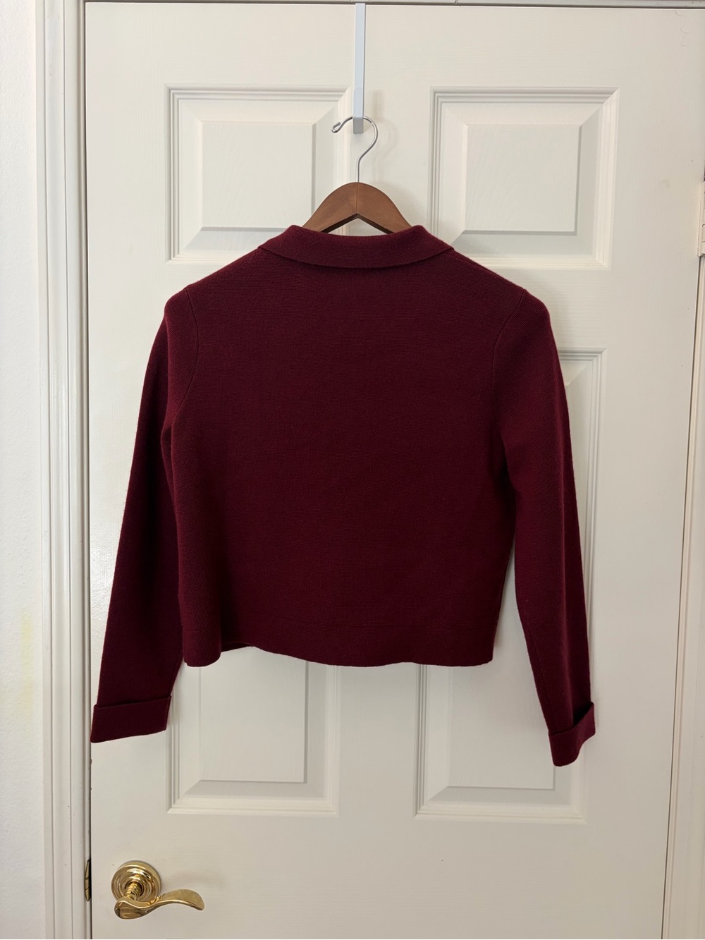 NWT Sezane Gilet Betty Bordeaux Women's Burgundy Button-Front Blazer Jacket XS - Picture 7 of 9